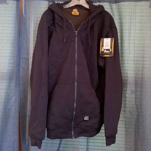 NWT BERNE Workgear, Thermal-Lined Full-Zip Hooded Sweatshirt XL, Dark Navy